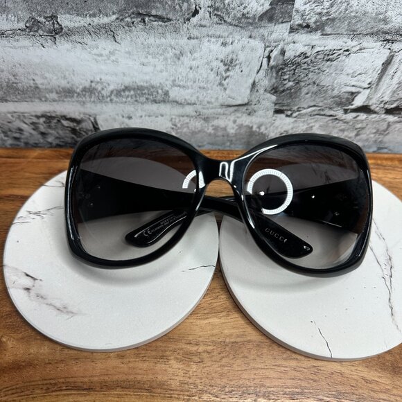 EUC Gucci Silver GG Sunglasses Leather Case Included Cloth & Bag O/S (2938/N/S) main image 10
